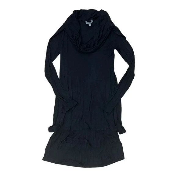 Neiman Marcus Black Tiered Jersey Cowl Neck Viscose Dress XS - Picture 1 of 4